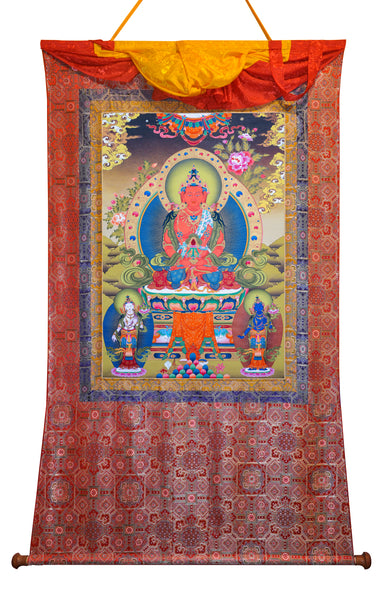 Amityus with Avalokiteshwara and Padmapani