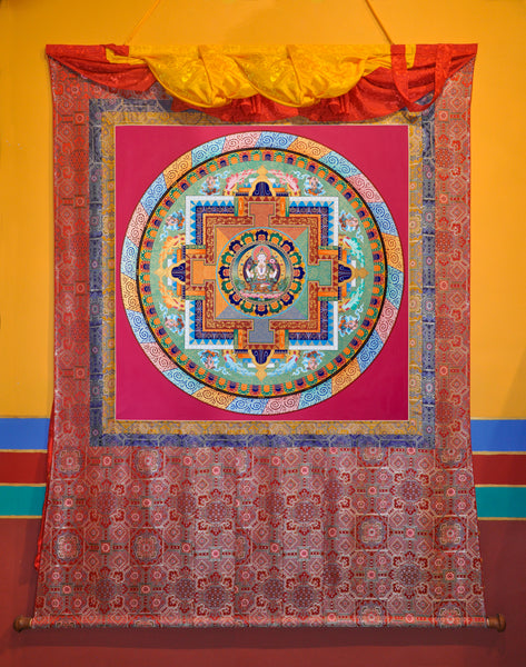 4-5 Feet Avalokiteshwara Mandala (8-10 Feet with silk mount)