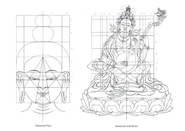 Goddess Sarasvati Colored Pencil Drawings Stock Illustration - Illustration  of drawing, knowledge: 209182451