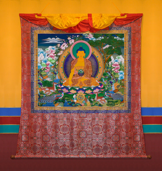 4-5 Feet Buddha with Animals (8-10 Feet with silk mount)