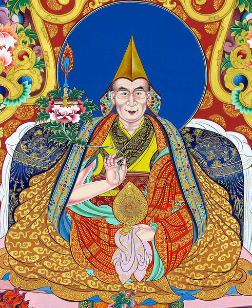 第十四世達賴喇嘛尊者（戴眼鏡）