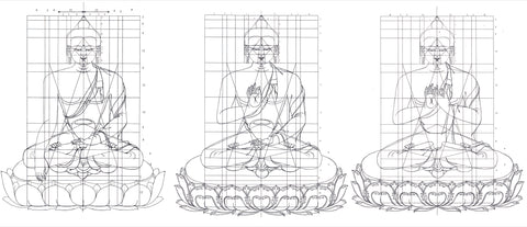 Buddha of Past, Present and Future Drawing- Online Course - FEE DEPOSIT